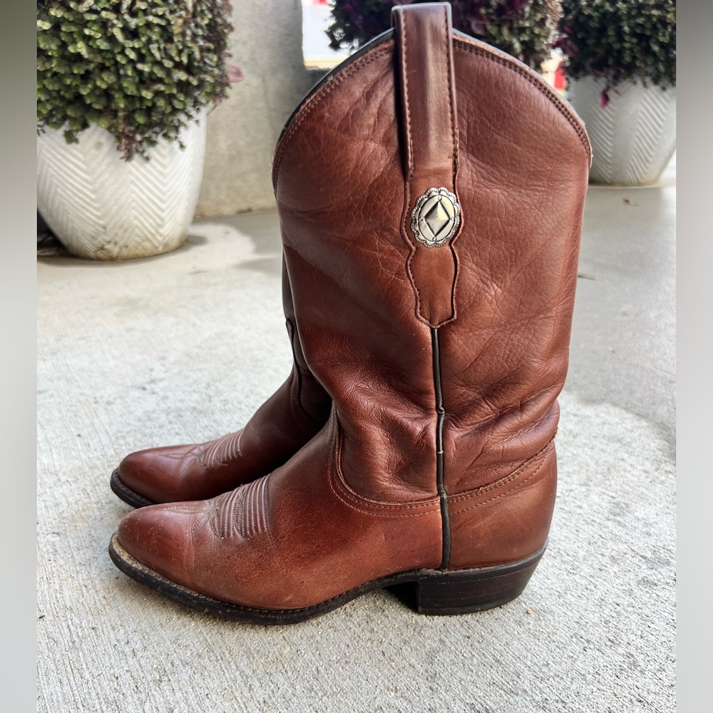 Vintage Dan Post Genuine Leather Cowboy / cowgirl Boots